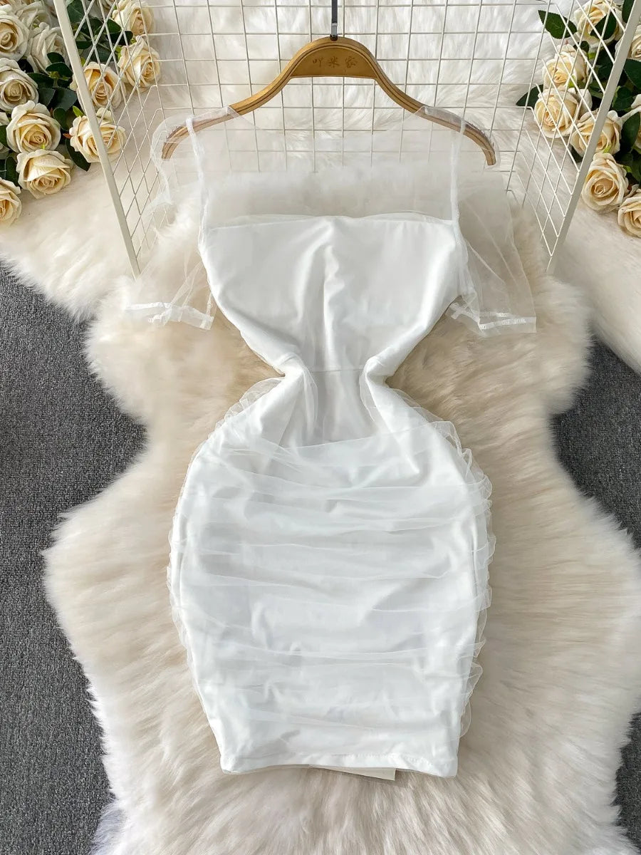 white sheer bodycon dress Sheer White Bodycon Dress by Pretty Little Thing