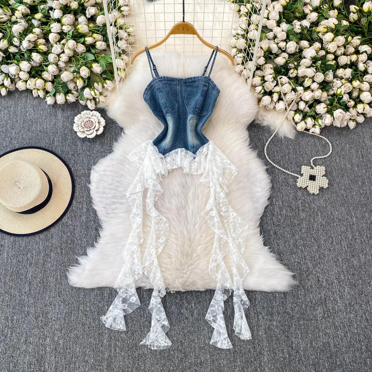 blue jean corset dress Dolce & Gabbana Short Denim Corset Dress