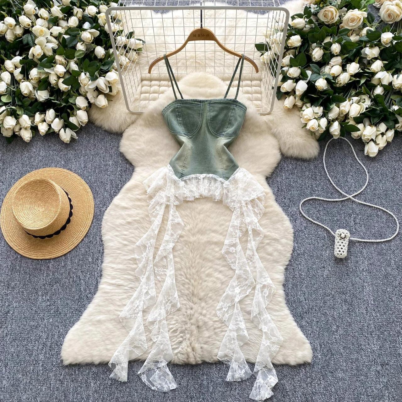 sage green corset dress Wedtrend Women Prom Mermaid Sparkly Sequin Pleated Satin Evening Dress, Sage / US22W Whether youre attending prom Velvi - Maeve Corset Midi