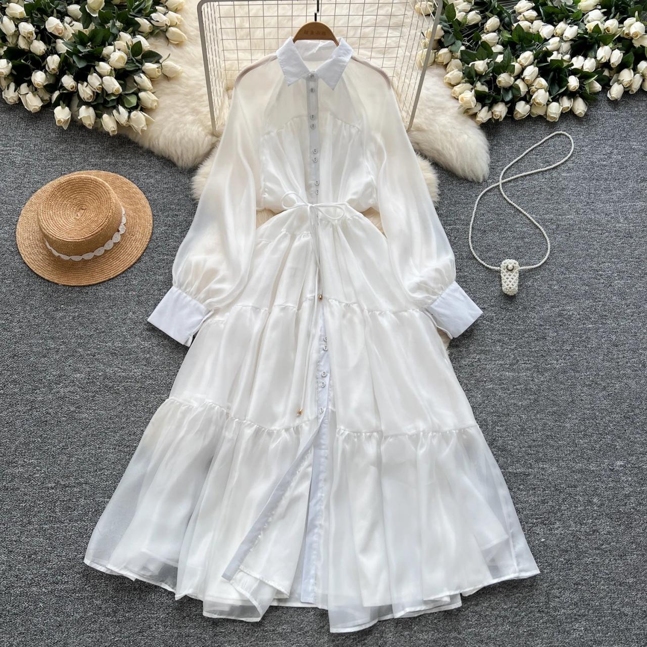 white long sleeve sheer lace maxi dress Palm Springs Long Sleeve Lace Overlay Maxi Dress White